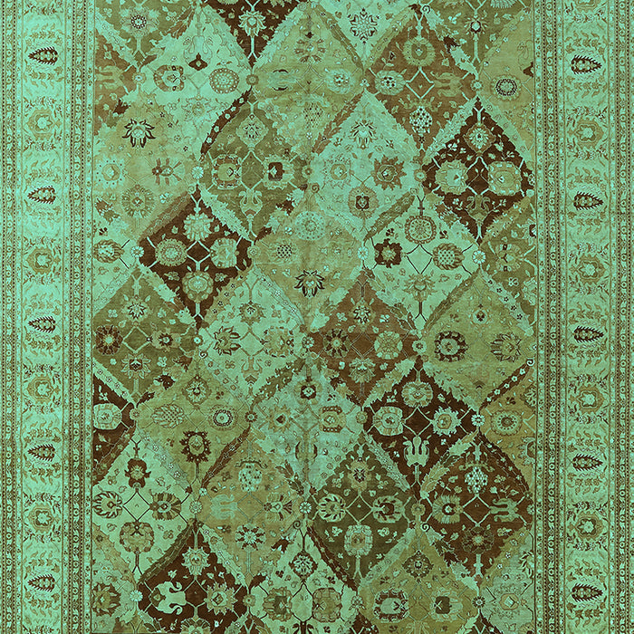 Oriental Turquoise Industrial Rug, urb512turq