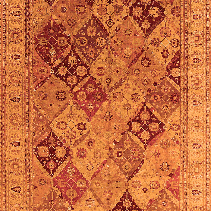 Machine Washable Oriental Orange Industrial Area Rugs, wshurb512org