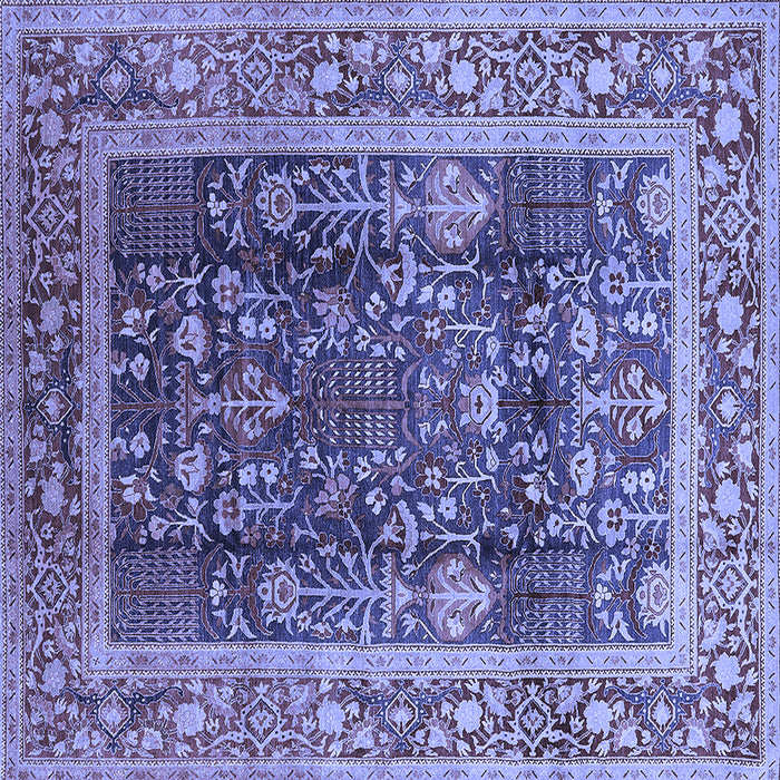 Square Oriental Blue Traditional Rug, urb513blu