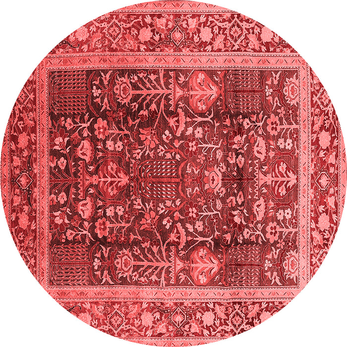 Machine Washable Oriental Red Traditional Rug, wshurb513red