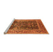 Sideview of Machine Washable Oriental Orange Traditional Area Rugs, wshurb513org