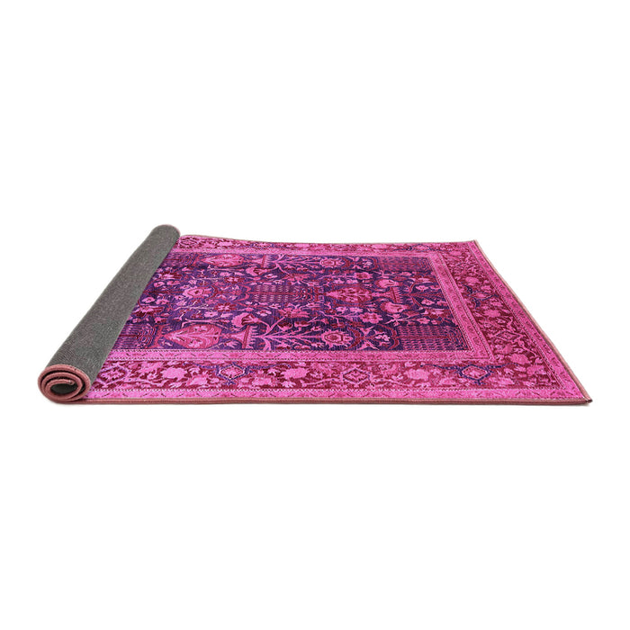 Sideview of Oriental Pink Traditional Rug, urb513pnk