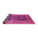 Sideview of Oriental Pink Traditional Rug, urb513pnk