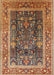 Mid-Century Modern Brown Sand Brown Oriental Rug, urb513