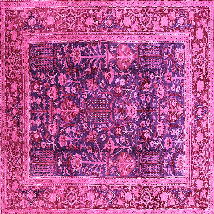 Square Oriental Pink Traditional Rug, urb513pnk
