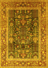Oriental Yellow Traditional Rug, urb513yw