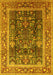 Oriental Yellow Traditional Rug, urb513yw