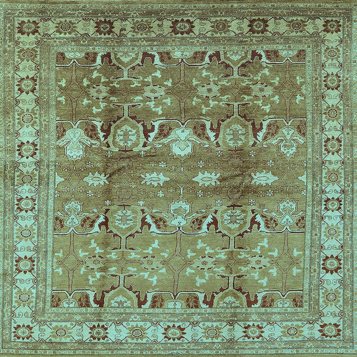 Square Oriental Light Blue Traditional Rug, urb514lblu