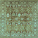 Square Oriental Light Blue Traditional Rug, urb514lblu