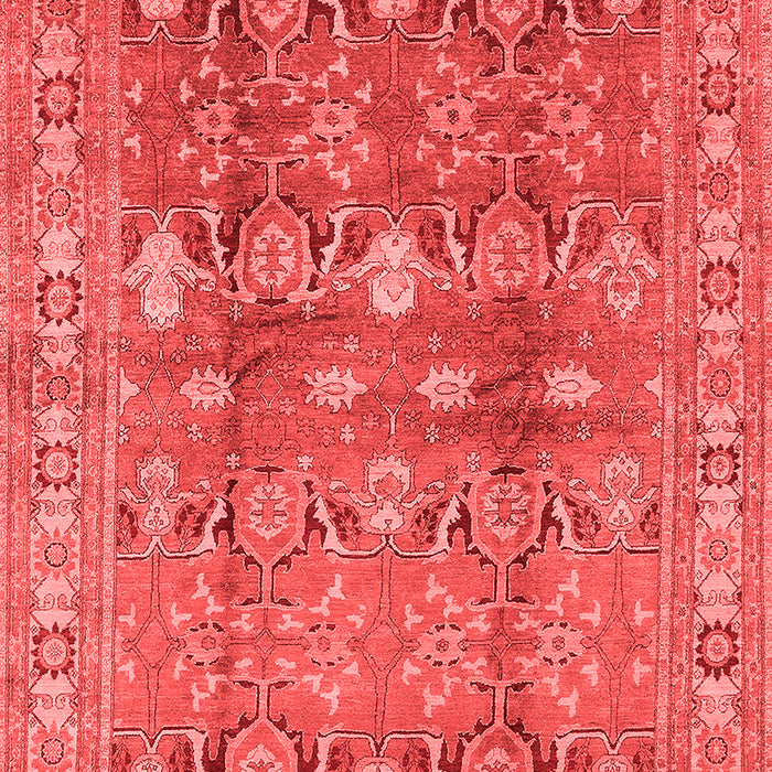 Machine Washable Oriental Red Traditional Rug, wshurb514red