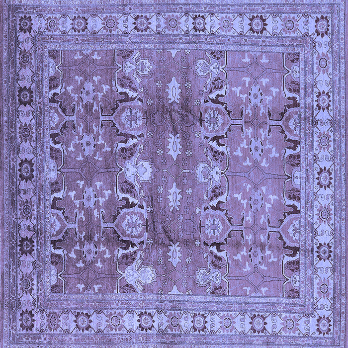 Square Oriental Blue Traditional Rug, urb514blu