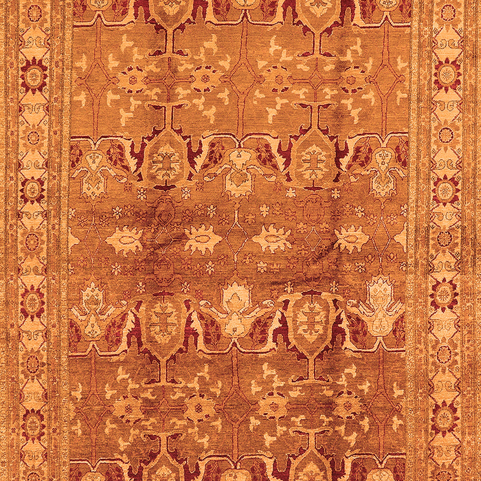 Machine Washable Oriental Orange Traditional Area Rugs, wshurb514org