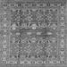 Square Machine Washable Oriental Gray Traditional Rug, wshurb514gry