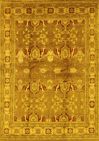 Oriental Yellow Traditional Rug, urb514yw
