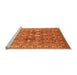 Sideview of Machine Washable Oriental Orange Traditional Area Rugs, wshurb514org