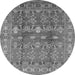 Round Oriental Gray Traditional Rug, urb514gry