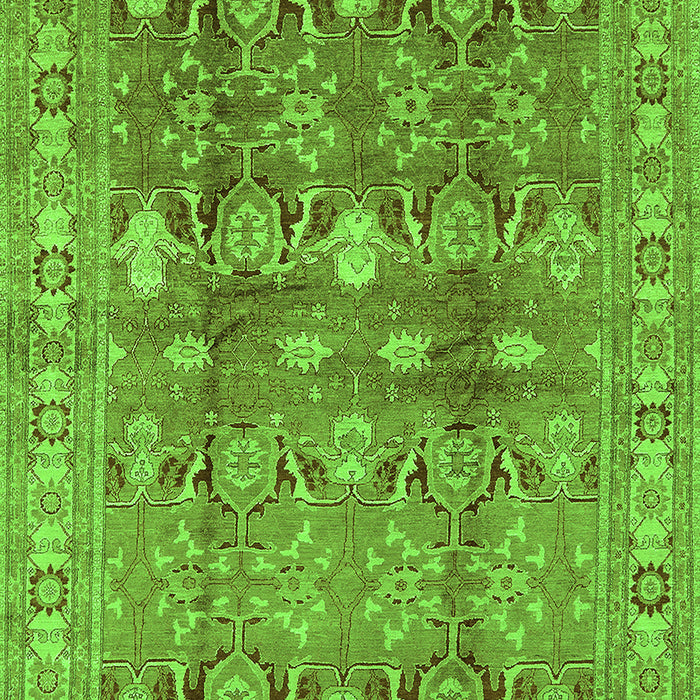Oriental Green Traditional Rug, urb514grn