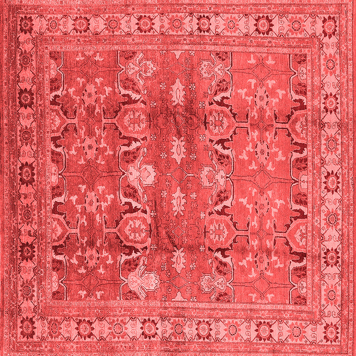 Machine Washable Oriental Red Traditional Rug, wshurb514red