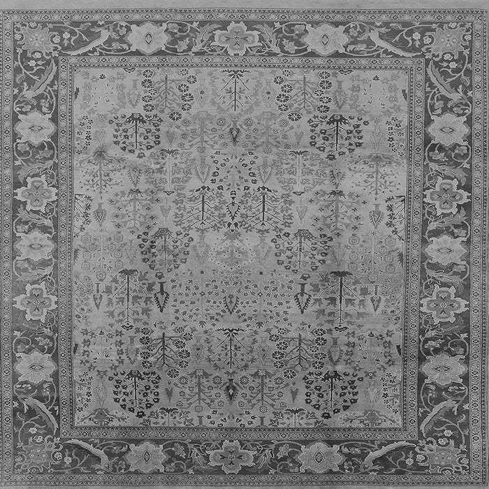 Square Oriental Gray Traditional Rug, urb515gry