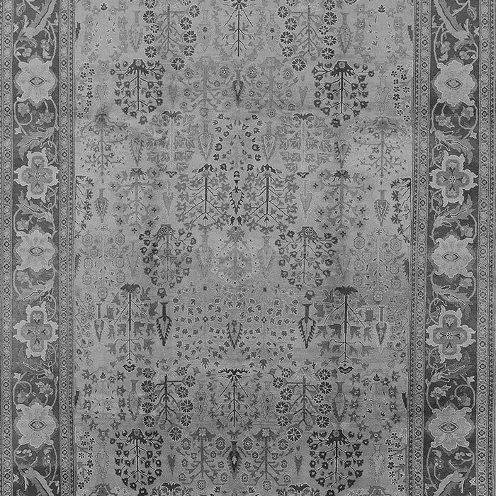 Machine Washable Oriental Gray Traditional Rug, wshurb515gry