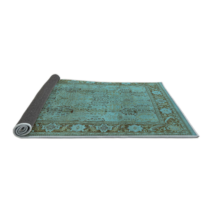 Sideview of Oriental Light Blue Traditional Rug, urb515lblu