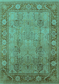 Oriental Turquoise Traditional Rug, urb515turq