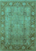 Oriental Turquoise Traditional Rug, urb515turq