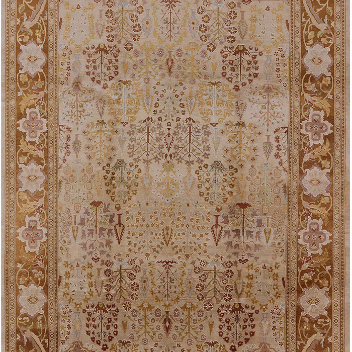 Mid-Century Modern Light Copper Gold Oriental Rug, urb515