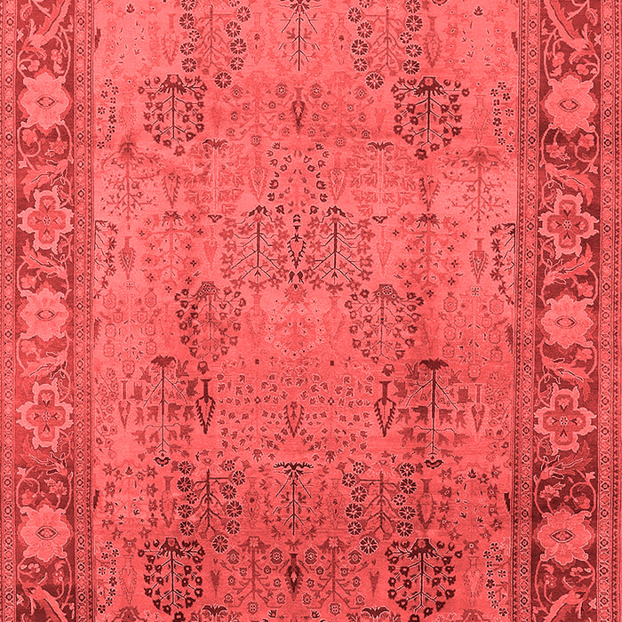 Machine Washable Oriental Red Traditional Rug, wshurb515red