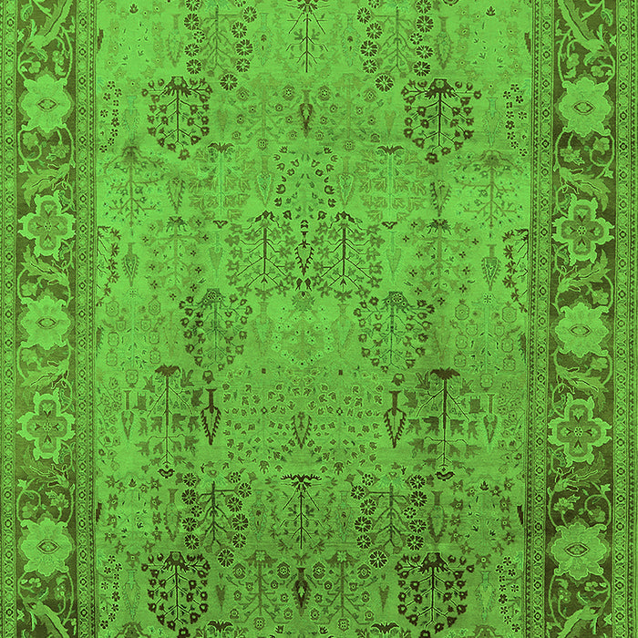 Oriental Green Traditional Rug, urb515grn
