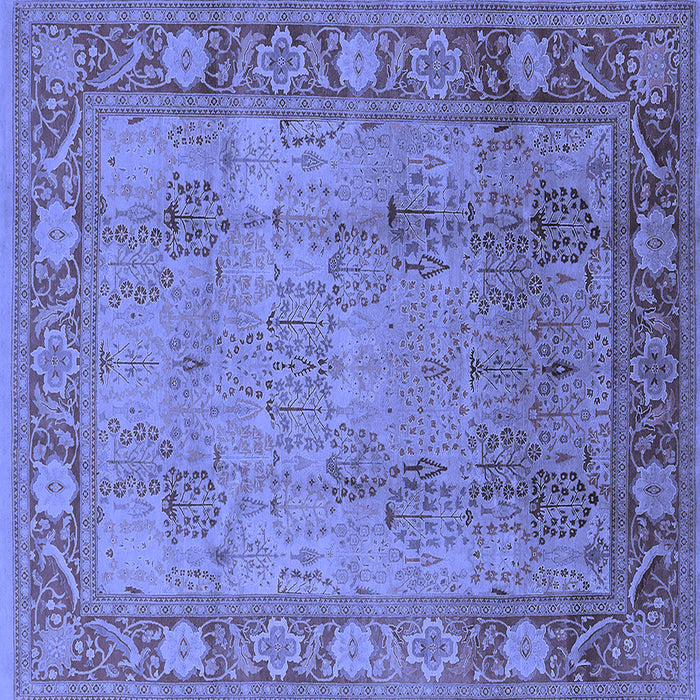 Square Oriental Blue Traditional Rug, urb515blu