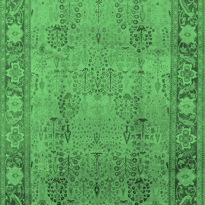 Oriental Emerald Green Traditional Rug, urb515emgrn