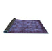 Sideview of Oriental Blue Industrial Rug, urb516blu