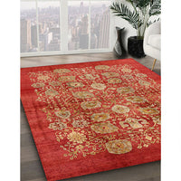 Mid-Century Modern Red Oriental Rug, urb516