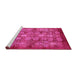 Sideview of Machine Washable Oriental Pink Industrial Rug, wshurb516pnk