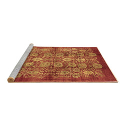 Sideview of Machine Washable Oriental Brown Industrial Rug, wshurb516brn