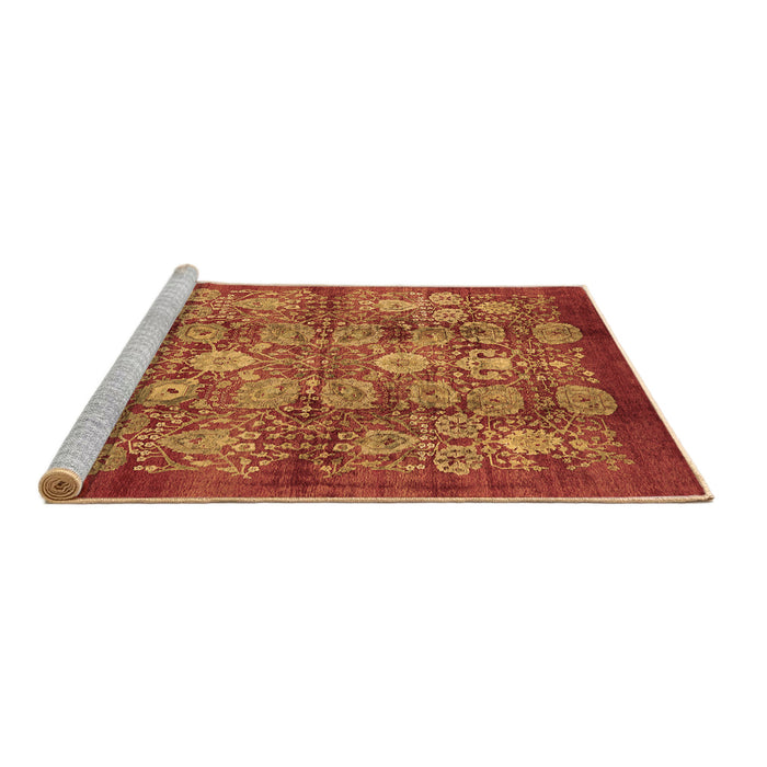 Sideview of Machine Washable Oriental Brown Industrial Rug, wshurb516brn