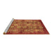 Sideview of Machine Washable Oriental Brown Industrial Rug, wshurb516brn