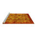 Sideview of Machine Washable Oriental Yellow Industrial Rug, wshurb516yw