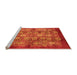 Sideview of Machine Washable Oriental Orange Industrial Area Rugs, wshurb516org