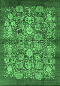 Oriental Emerald Green Industrial Rug, urb516emgrn