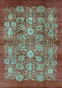 Oriental Light Blue Industrial Rug, urb516lblu