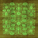 Square Oriental Green Industrial Rug, urb516grn