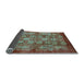 Sideview of Oriental Light Blue Industrial Rug, urb516lblu