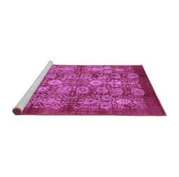 Sideview of Machine Washable Oriental Purple Industrial Area Rugs, wshurb516pur