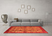 Machine Washable Oriental Orange Industrial Area Rugs in a Living Room, wshurb516org