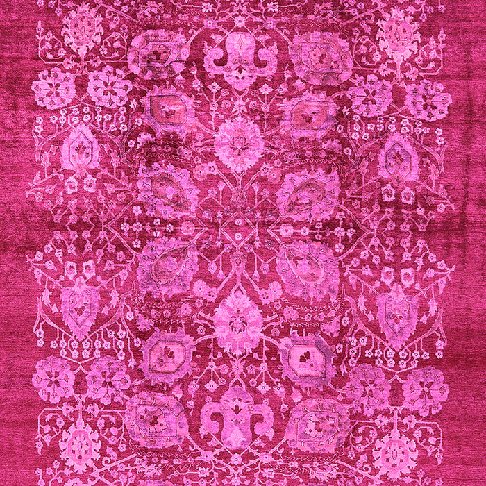 Machine Washable Oriental Pink Industrial Rug, wshurb516pnk
