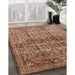 Machine Washable Industrial Modern Dark Sienna Brown Rug in a Family Room, wshurb517