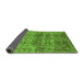 Sideview of Oriental Green Traditional Rug, urb517grn