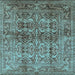 Square Oriental Light Blue Traditional Rug, urb517lblu